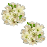 Elegant Fresh Rose & Lily Bouquet Classic Floral Gift