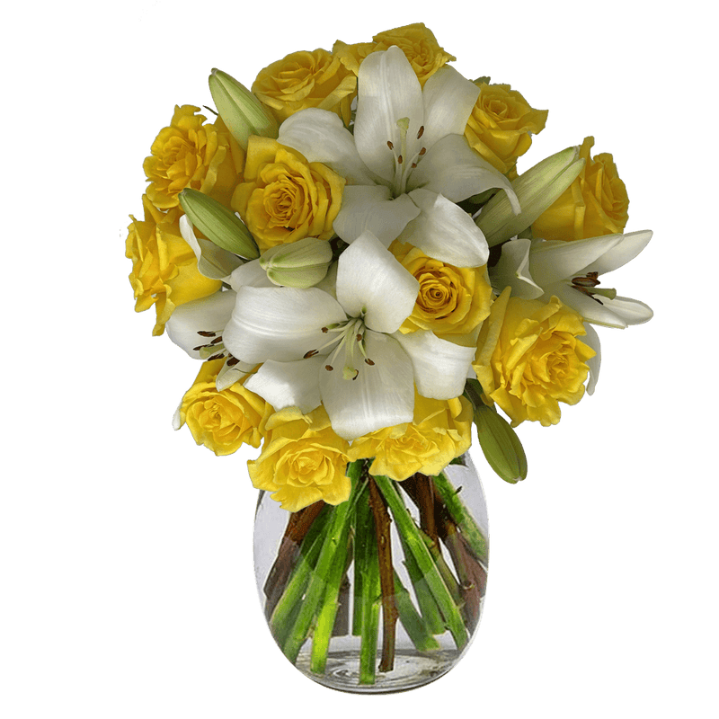 Spectacular Rose & Lily Fresh Flower Bouquet Arrangement