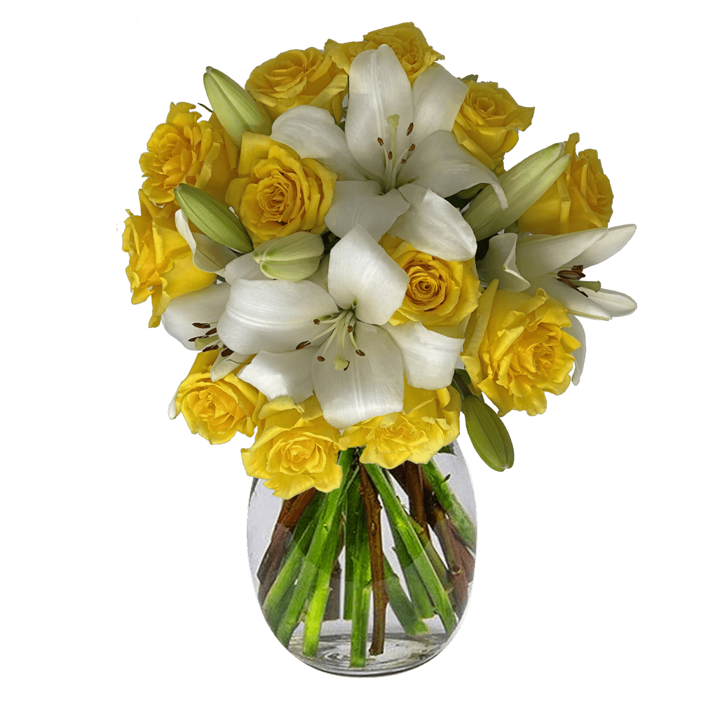 Spectacular Rose & Lily Fresh Flower Bouquet Arrangement