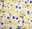 Chiffon Crinkle Flower Print 849 13117 Yellow/Blue Polyester Fabric - Flower Print, 53" Width (1 Yard)
