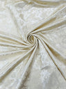 Flower Rose Jacquard Satin Fabric - Floral Brocade, 58" Width (1 Yard)