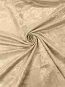 Flower Rose Jacquard Satin Fabric - Floral Brocade, 58" Width (1 Yard)