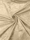 Flower Rose Jacquard Satin Fabric - Floral Brocade, 58" Width (1 Yard)