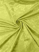 Flower Rose Jacquard Satin Fabric - Floral Brocade, 58" Width (1 Yard)