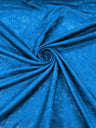Flower Rose Jacquard Satin Fabric - Floral Brocade, 58" Width (1 Yard)