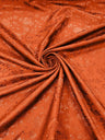 Flower Rose Jacquard Satin Fabric - Floral Brocade, 58" Width (1 Yard)