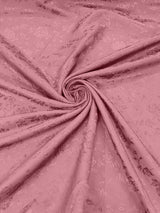 Flower Rose Jacquard Satin Fabric - Floral Brocade, 58" Width (1 Yard)