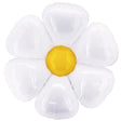 Flower Shape Plastic Balloon - White and Yellow