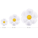 Flower Shape Plastic Balloon - White and Yellow