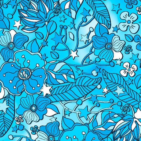Printed Spandex Flower Stars 4