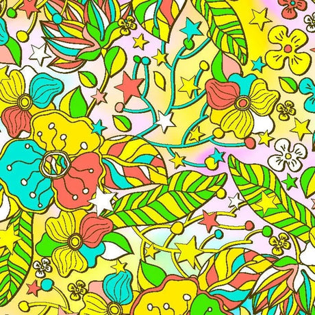 Printed Spandex Flower Stars 4