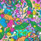 Printed Spandex Flower Stars 4