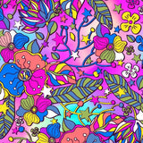 Printed Spandex Flower Stars 4