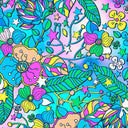 Printed Spandex Flower Stars 4
