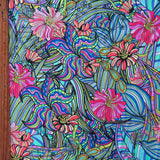 Swim Knit Nylon Spandex Flower Power Floral Print