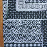 Swim Knit Nylon Spandex Flower/Star Abstract Black White Grey
