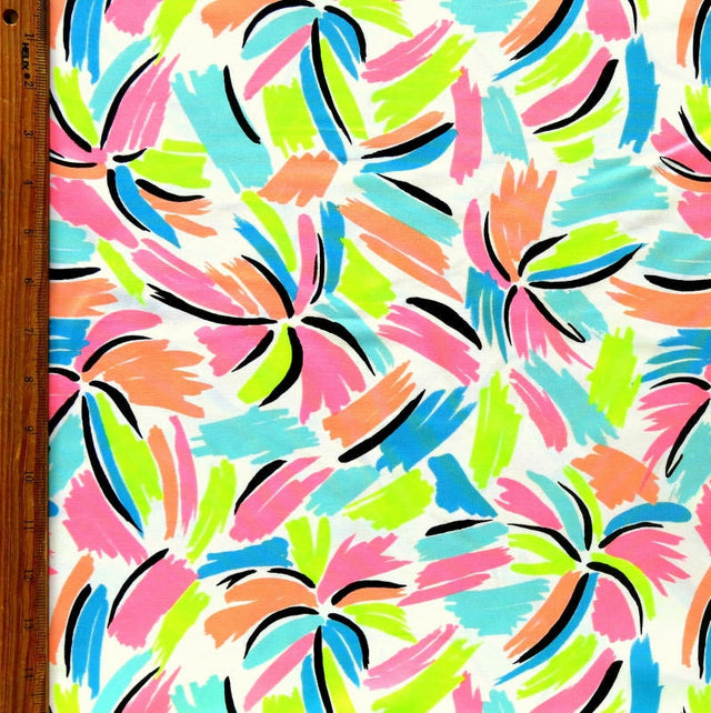 Microfiber Boardshort Fabric Fluorescent Palms