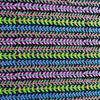 Swim Knit Nylon Spandex Fluorescent Leaves and Dots Stripe 33" Remnant
