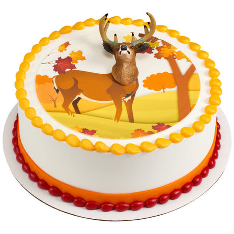 Deer Head Magnet Cake Decoration, Magnetic 1 Piece Cake Topper for Birthday Hunting