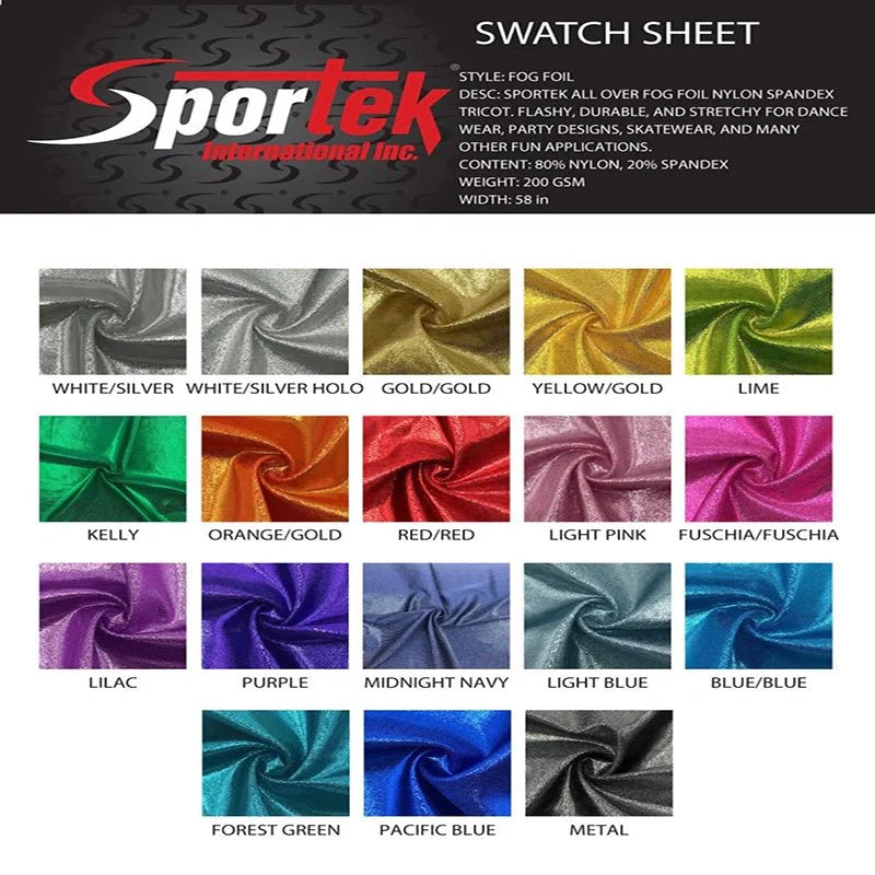 Foil Nylon Spandex Metallic Fabric