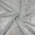Foil Velvet White Silver Stretch Velvet