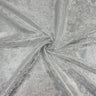 Foil Velvet White Silver Stretch Velvet