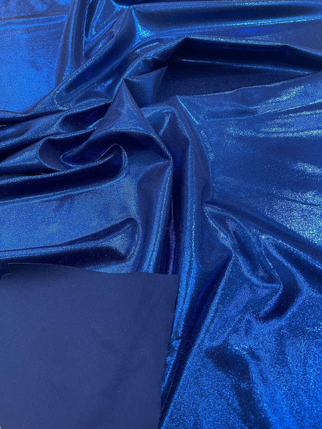 Foggy All Over Foil Metallic Nylon Spandex Fabric - Shimmering Foil, 58" Width (1 Yard)