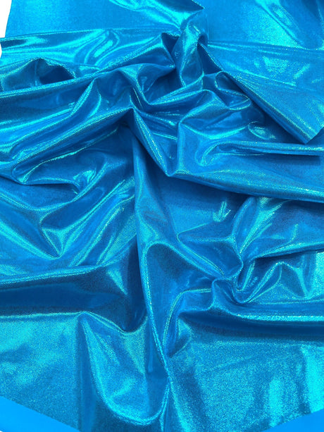Foggy All Over Foil Metallic Nylon Spandex Fabric - Shimmering Foil, 58" Width (1 Yard)