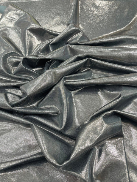 Foggy All Over Foil Metallic Nylon Spandex Fabric - Shimmering Foil, 58" Width (1 Yard)