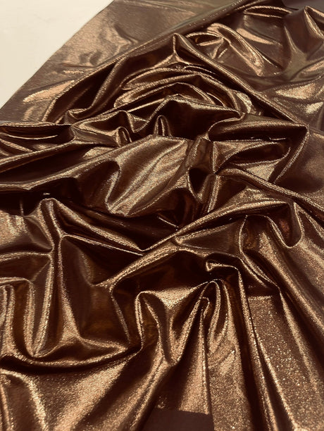 Foggy All Over Foil Metallic Nylon Spandex Fabric - Shimmering Foil, 58" Width (1 Yard)