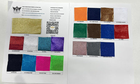 Foggy All Over Foil Metallic Nylon Spandex Fabric - Shimmering Foil, 58" Width (1 Yard)