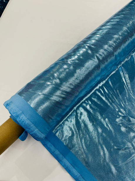 Foggy Foil Nylon Spandex Fabric - Reflective Shimmer, 58" Width (1 Yard)