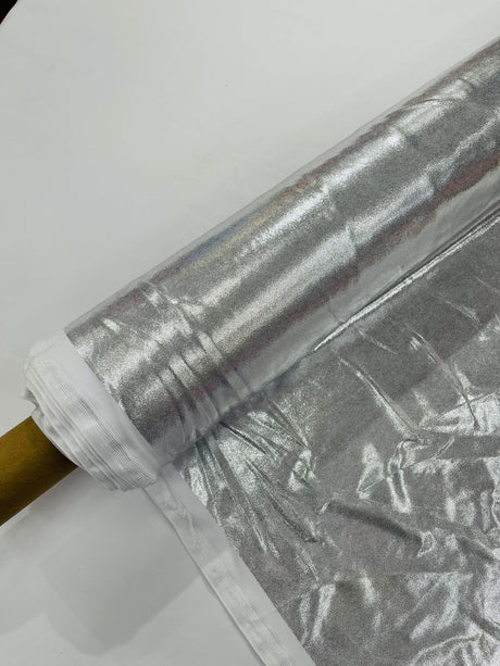 Foggy Foil Nylon Spandex Fabric - Reflective Shimmer, 58" Width (1 Yard)