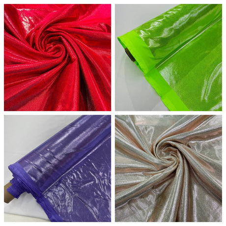 Foggy Foil Nylon Spandex Fabric - Reflective Shimmer, 58" Width (1 Yard)