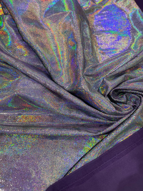Foggy Foil Stretch Velvet Fabric - Iridescent Foil, 58" Width (1 Yard)