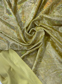 Foggy Foil Stretch Velvet Fabric - Iridescent Foil, 58" Width (1 Yard)