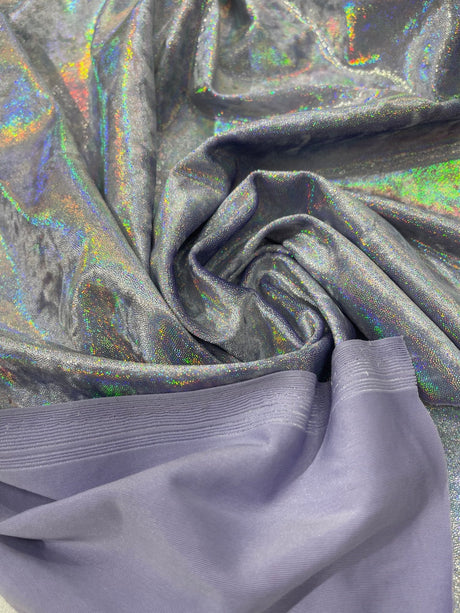 Foggy Foil Stretch Velvet Fabric - Iridescent Foil, 58" Width (1 Yard)