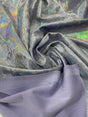 Foggy Foil Stretch Velvet Fabric - Iridescent Foil, 58" Width (1 Yard)