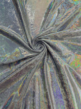 Foggy Foil Stretch Velvet Fabric - Iridescent Foil, 58" Width (1 Yard)