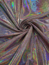 Foggy Foil Stretch Velvet Fabric - Iridescent Foil, 58" Width (1 Yard)