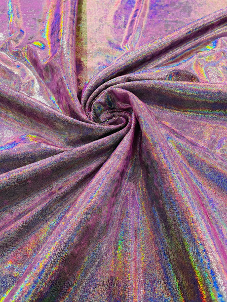Foggy Foil Stretch Velvet Fabric - Iridescent Foil, 58" Width (1 Yard)