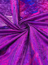 Foggy Foil Stretch Velvet Fabric - Iridescent Foil, 58" Width (1 Yard)