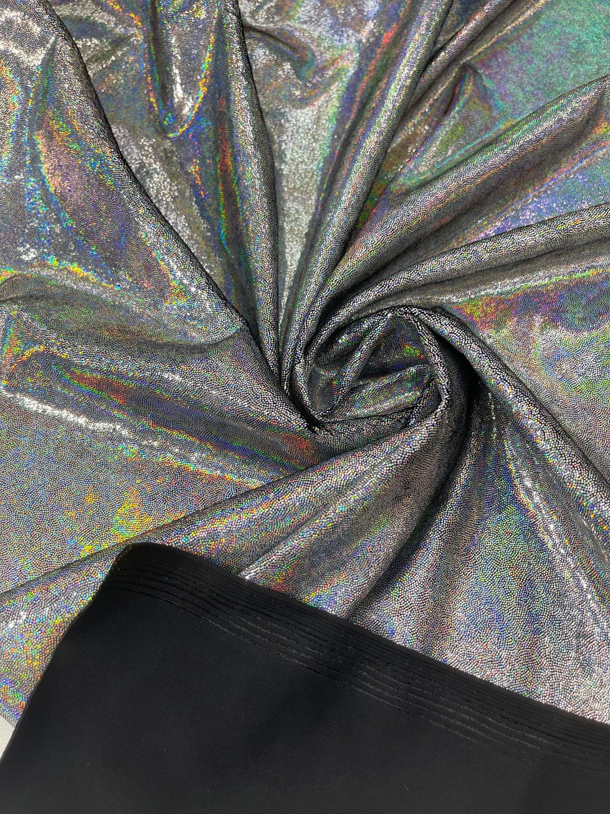 Foggy Foil Stretch Velvet Fabric - Iridescent Foil, 58" Width (1 Yard)