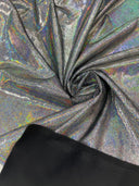 Foggy Foil Stretch Velvet Fabric - Iridescent Foil, 58" Width (1 Yard)