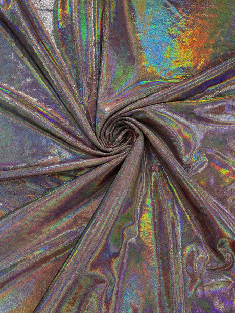 Foggy Foil Stretch Velvet Fabric - Iridescent Foil, 58" Width (1 Yard)