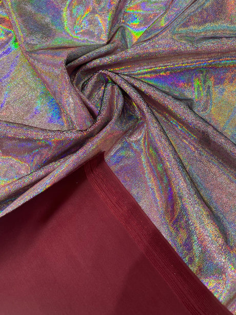 Foggy Foil Stretch Velvet Fabric - Iridescent Foil, 58" Width (1 Yard)
