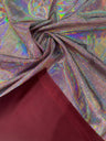 Foggy Foil Stretch Velvet Fabric - Iridescent Foil, 58" Width (1 Yard)