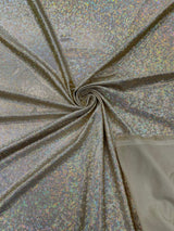 Shattered Glass Foil Spandex Fabric - Reflective Shattered Glass Print, 58" Width (1 Yard)