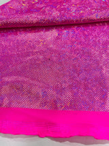 Shattered Glass Foil Spandex Fabric - Reflective Shattered Glass Print, 58" Width (1 Yard)