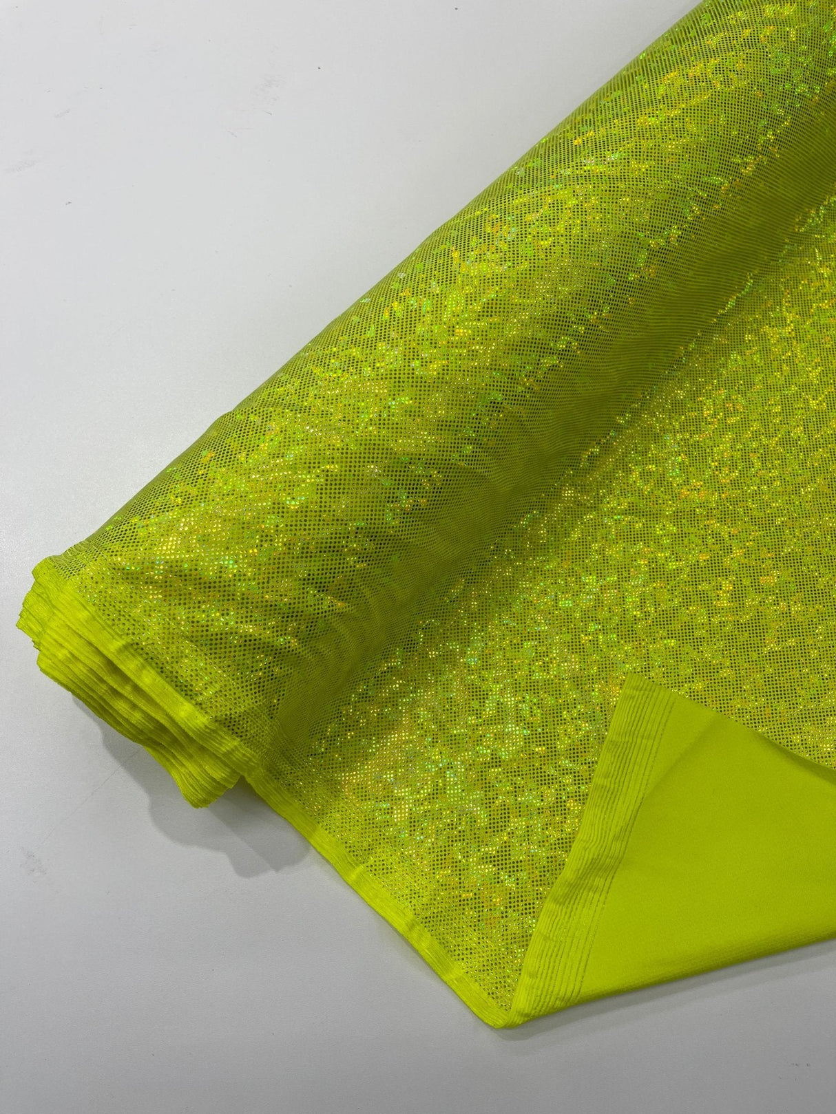 Shattered Glass Foil Spandex Fabric - Reflective Shattered Glass Print, 58" Width (1 Yard)
